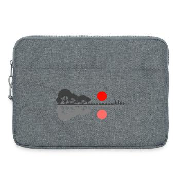 Gitarre Gitarrist Natur Spiegelung Musik Geschenk - Laptoptasche 15" - Grau meliert - Vorne
