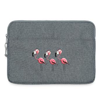 Flamingo Trio - Laptoptasche 15" - Grau meliert - Vorne