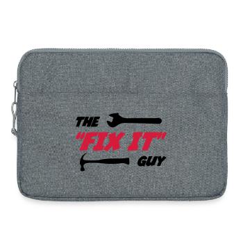 The "Fix it" Guy 🔨 - Laptop bag 15" - heather grey - Front