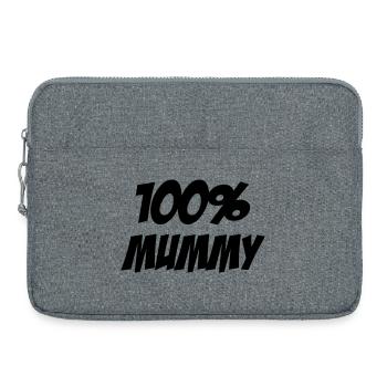 100% Maman - Fête des Mères - Sacoche pour ordinateur portable 15 pouces - gris chiné - Devant