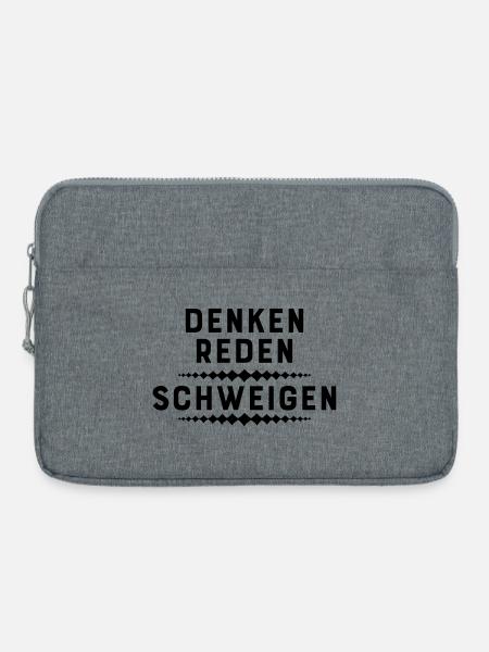 Lustige Sprüche - Laptoptasche 15" - Grau meliert