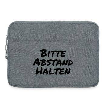 Bitte Abstand halten - Laptoptasche 15" - Grau meliert - Vorne