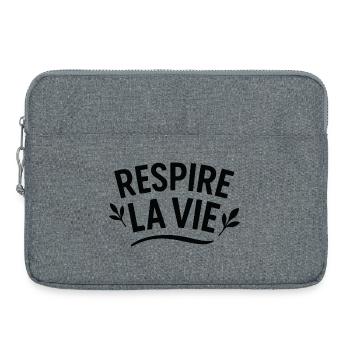 Respire la Vie Botanique - Laptop bag 15" - heather grey - Front