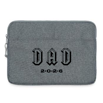 Papa 26 Papa Papa Bébé Papa 2026 Cadeau de fête des pères - Sacoche pour ordinateur portable 15 pouces - gris chiné - Devant