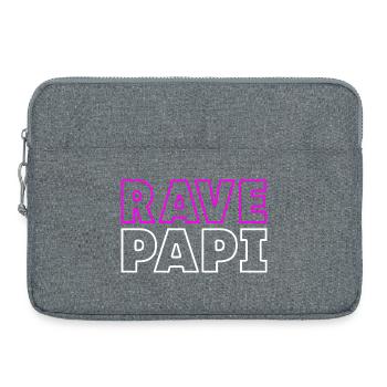 Rave Dad Techno House Electro Festival Hardstyle - Sacoche pour ordinateur portable 15 pouces - gris chiné - Devant