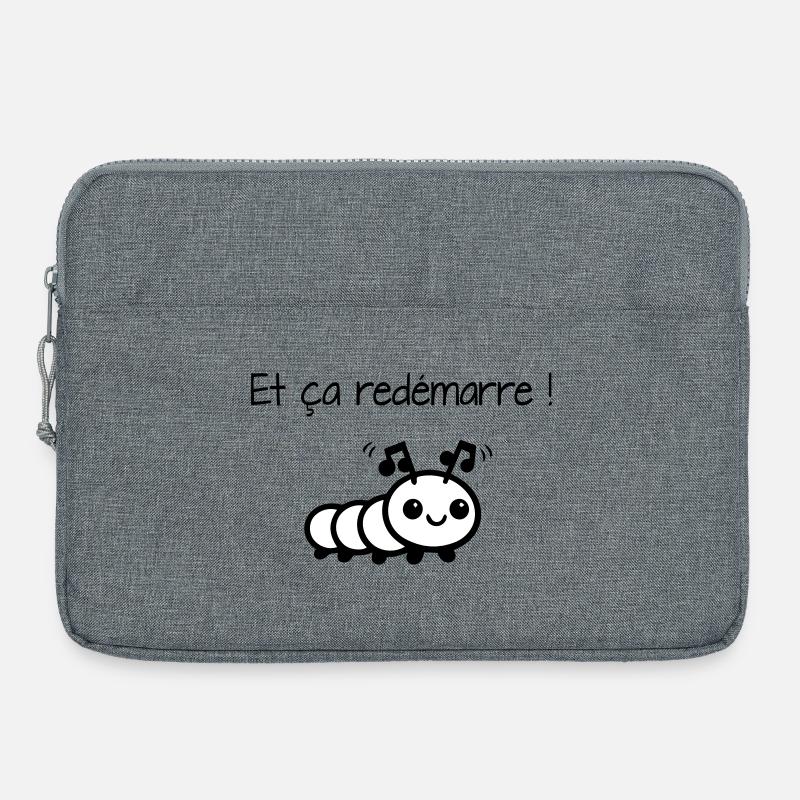 Und es beginnt von vorne! - Laptoptasche 15" - Grau meliert