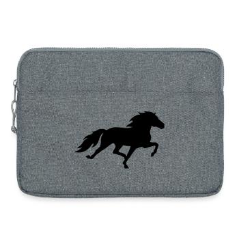 Cheval islandais dans le pass de course - Sacoche pour ordinateur portable 15 pouces - gris chiné - Devant