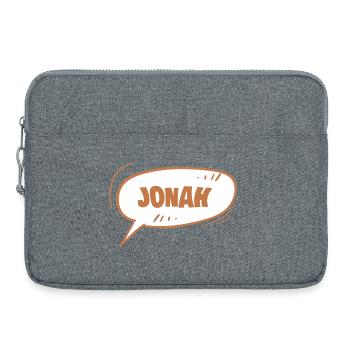 First name Jonah - Laptop bag 15" - heather grey - Front