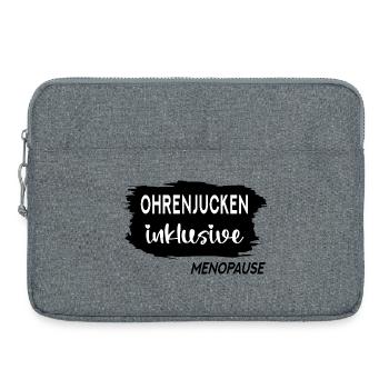Menopause Wechseljahre Ohren - Laptoptasche 15" - Grau meliert - Vorne