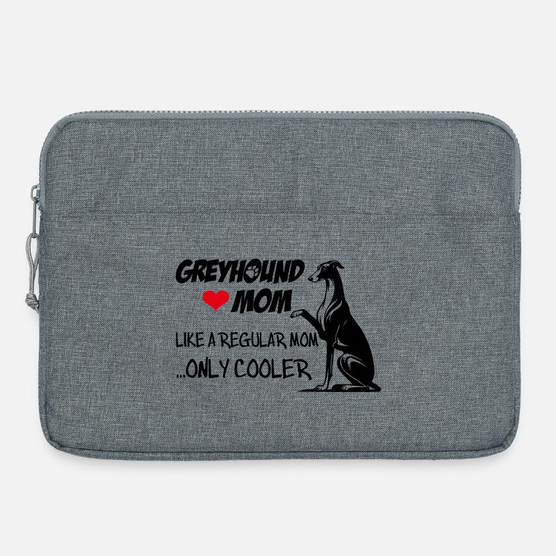 Greyhound Mom - Laptop bag 15" - heather grey