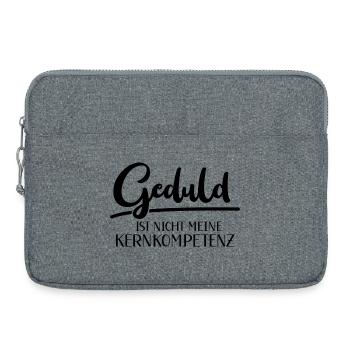 Geduld Intelligenz Kompetenz Schlau Klug - Laptoptasche 15" - Grau meliert - Vorne