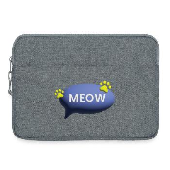 meow cat cute catlove 3d - Laptoptasche 15" - Grau meliert - Vorne