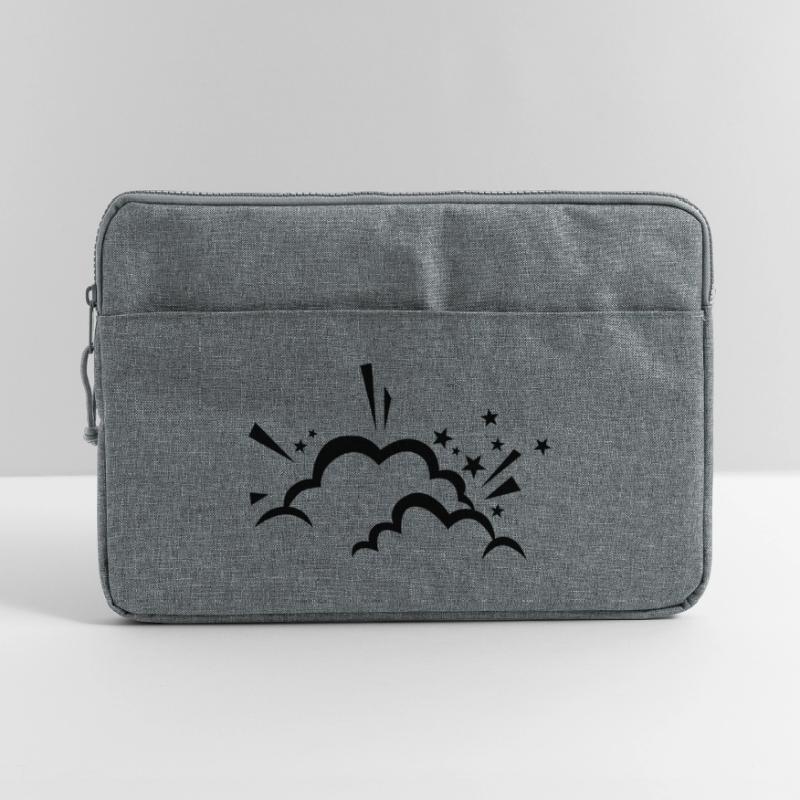 Comic cloud after explosion Laptop bag 15"