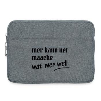 Cologne Saying Design Gift - Laptop bag 15" - heather grey - Front
