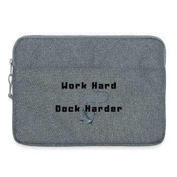Work Hard Dock Harder - Laptop bag 15" - heather grey - Front