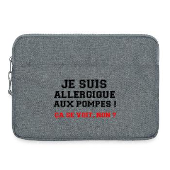 I'm allergic to pumps! - Laptop bag 15" - heather grey - Front