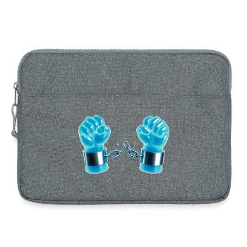FREE NIGHT - freedom & rights - Sacoche pour ordinateur portable 15 pouces - gris chiné - Devant