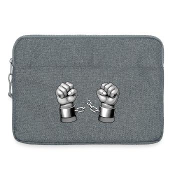BE FREE [Black & White] - Laptop bag 15" - heather grey - Front