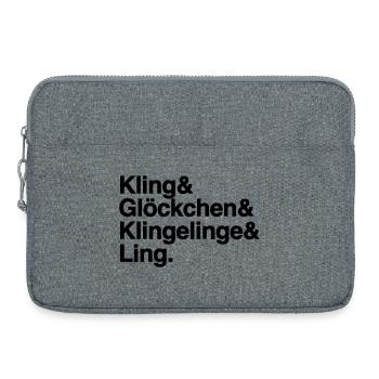 K&G&K&L de Noël - Sacoche pour ordinateur portable 15 pouces - gris chiné - Devant