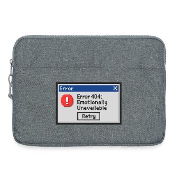 Error 404 - Emotionally Unavailable - Laptop bag 15" - heather grey - Front
