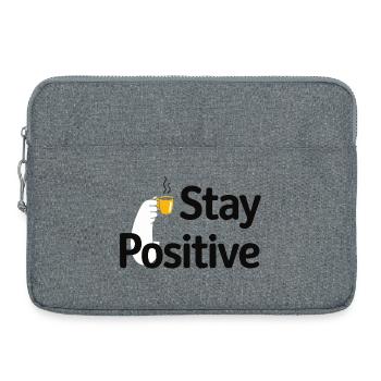 Stay Positive Coffee Mug - Laptop bag 15" - heather grey - Front