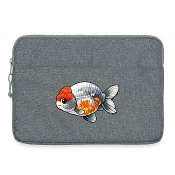SUPER FAT RANCHU© Silver Red Wen Ranchu Goldfish - Laptoptasche 15" - Grau meliert - Vorne