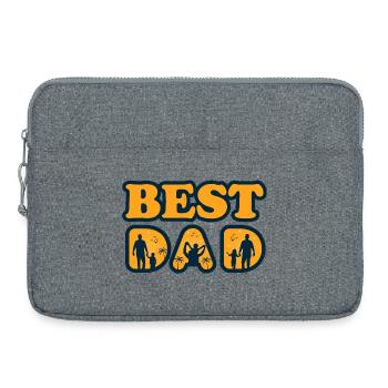 Meilleur Papa Silhouette Soleil - Laptop bag 15" - heather grey - Front