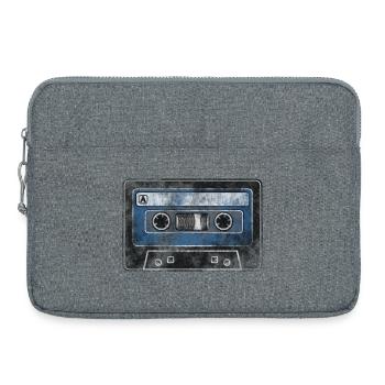 Cassette Retro Mixtape Ruban Salade Occasion-Look - Sacoche pour ordinateur portable 15 pouces - gris chiné - Devant