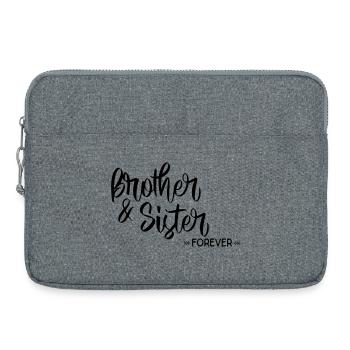 frère et soeur - Sacoche pour ordinateur portable 15 pouces - gris chiné - Devant