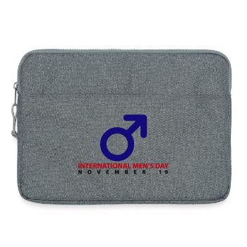 Journée internationale des hommes - Sacoche pour ordinateur portable 15 pouces - gris chiné - Devant