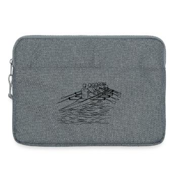 Rowing Team Line Art - Laptop bag 15" - heather grey - Front