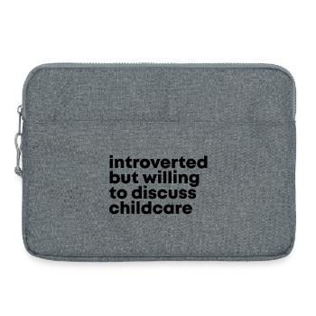 Garde d’enfants - Sacoche pour ordinateur portable 15 pouces - gris chiné - Devant