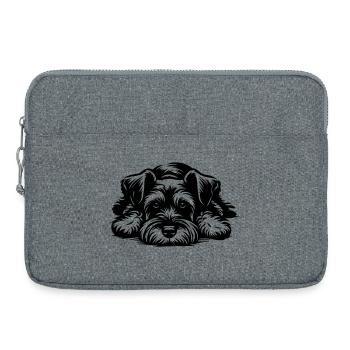 Miniature Schnauzer - Laptop bag 15" - heather grey - Front