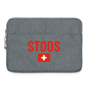 Stoos Schweiz Flagge - Laptoptasche 15" - Grau meliert - Vorne