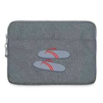 Conception de tongs de plage - Sacoche pour ordinateur portable 15 pouces - gris chiné - Devant