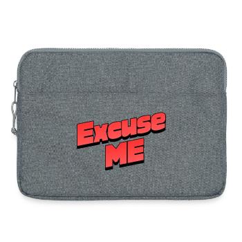 Excuse Me Retro Typo Graphic - Laptop bag 15" - heather grey - Front