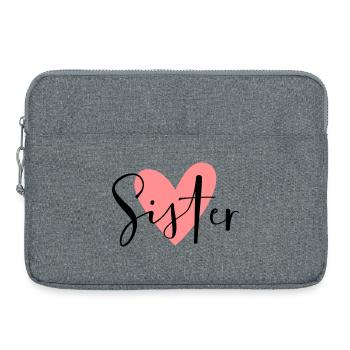 Soeur Coeur Soeur Coeur Chers frères et soeurs - Sacoche pour ordinateur portable 15 pouces - gris chiné - Devant