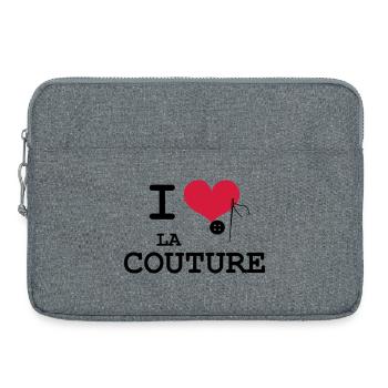 I Love la Couture - Sacoche pour ordinateur portable 15 pouces - gris chiné - Devant
