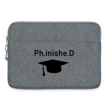 PhD Phinished - Laptop bag 15" - heather grey - Front