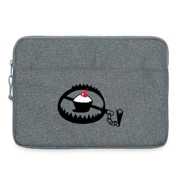 iron with cupcake - Laptop bag 15" - heather grey - Front