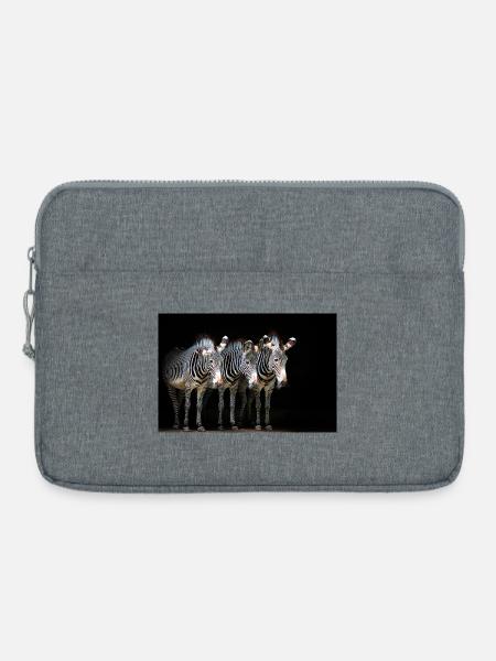 three zebras - Laptop bag 15" - heather grey