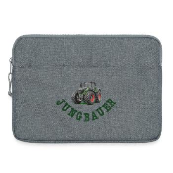 Jungbauer - Traktor Fan, Bauernhof Baby, Landleben - Laptoptasche 15" - Grau meliert - Vorne