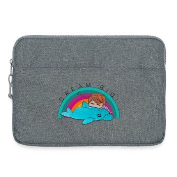 For big dreams - Laptop bag 15" - heather grey - Front