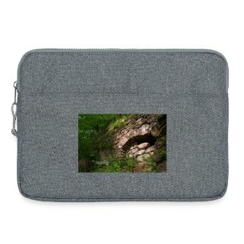 Nature meets stone arch ruins / Northern Black Forest - Laptop bag 15" - heather grey - Front