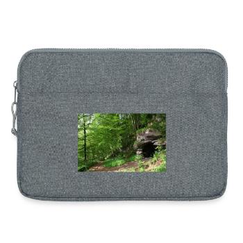 Nordschwarzwald / Waldhöhle - Laptoptasche 15" - Grau meliert - Vorne
