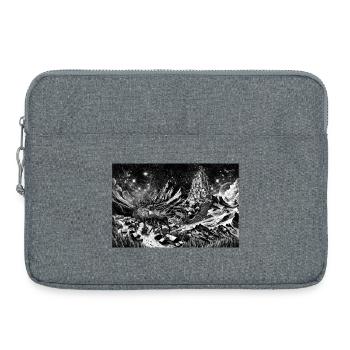Le Père Noël survole le village de Noël - Sacoche pour ordinateur portable 15 pouces - gris chiné - Devant