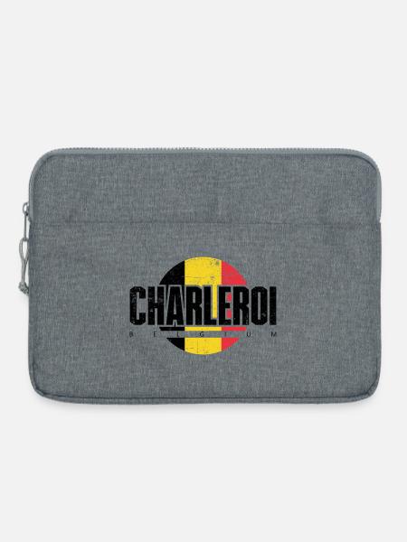 T E Abstraktes Emblem - Laptoptasche 15" - Grau meliert