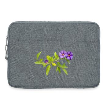 Enzian – alpine Eleganz - Laptoptasche 15" - Grau meliert - Vorne