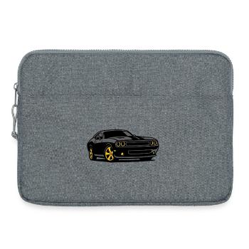 Nachtmuskel mit Gelbfelgen - Laptoptasche 15" - Grau meliert - Vorne