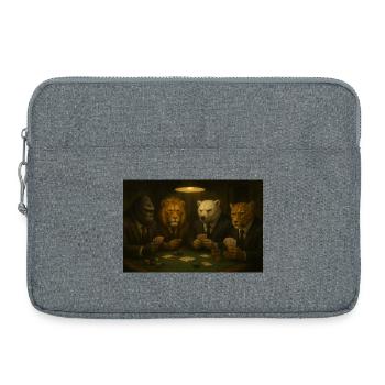 Famille Animale Poker Sophistiquée - Sacoche pour ordinateur portable 15 pouces - gris chiné - Devant